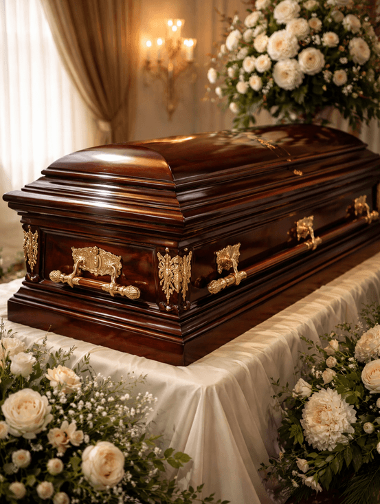 Premium casket showcase